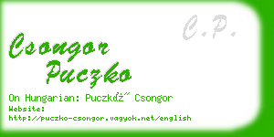 csongor puczko business card